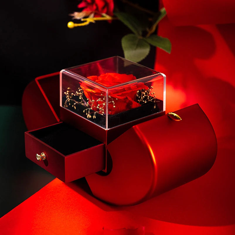 Coffret Rose-Éternelle : Pomme d'Amour & Bijou Rubis